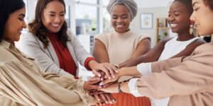 Group of women supporting each other