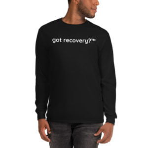 Men's got recovery?™ Black Long Sleeve T-Shirt